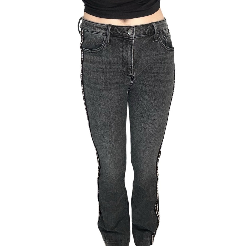 Driftwood Denim Jeans Wyatt Classic Flare Black Cotton Boho Casual Size 28